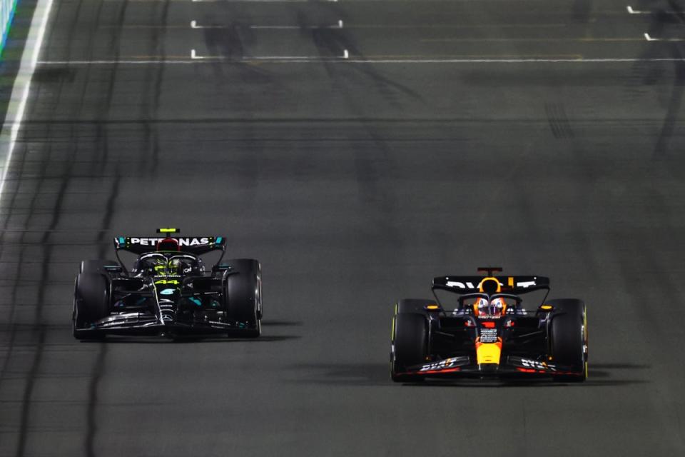 Lewis Hamilton was powerless as Max Verstappen stormed past him in Jeddah (Getty Images)