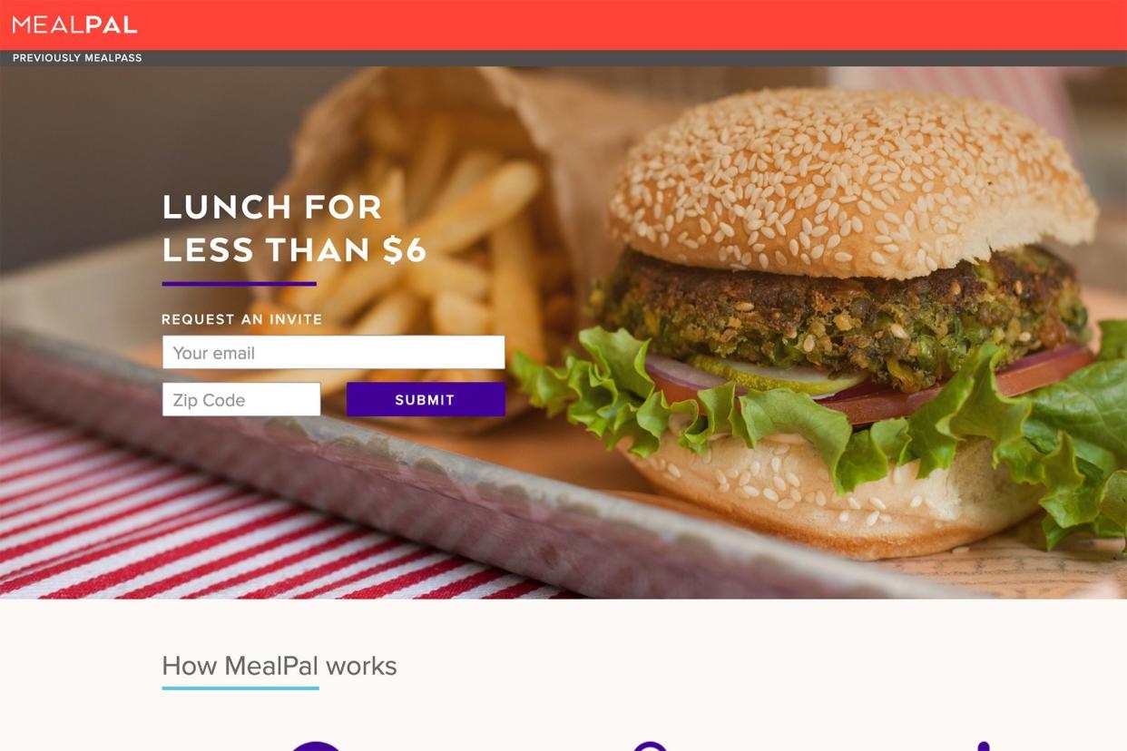 mealpal.com homepage