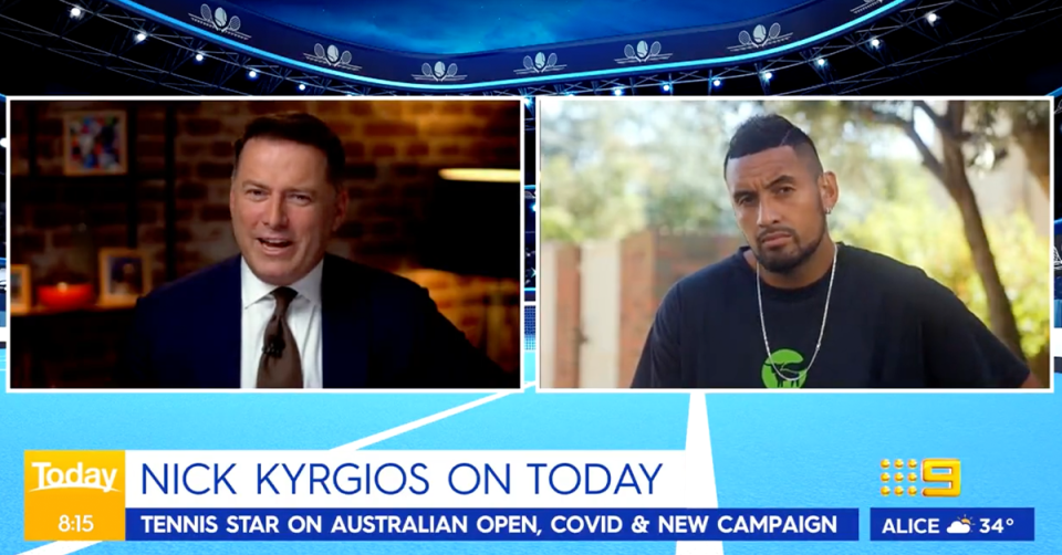 Today's Karl Stefanovic and Nick Kyrgios.