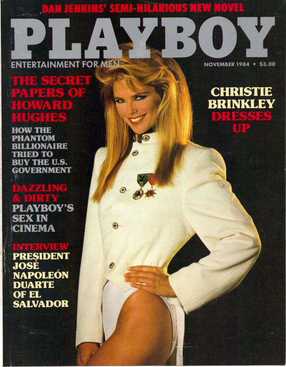 Christie Brinkley on the cover of Playboy. 