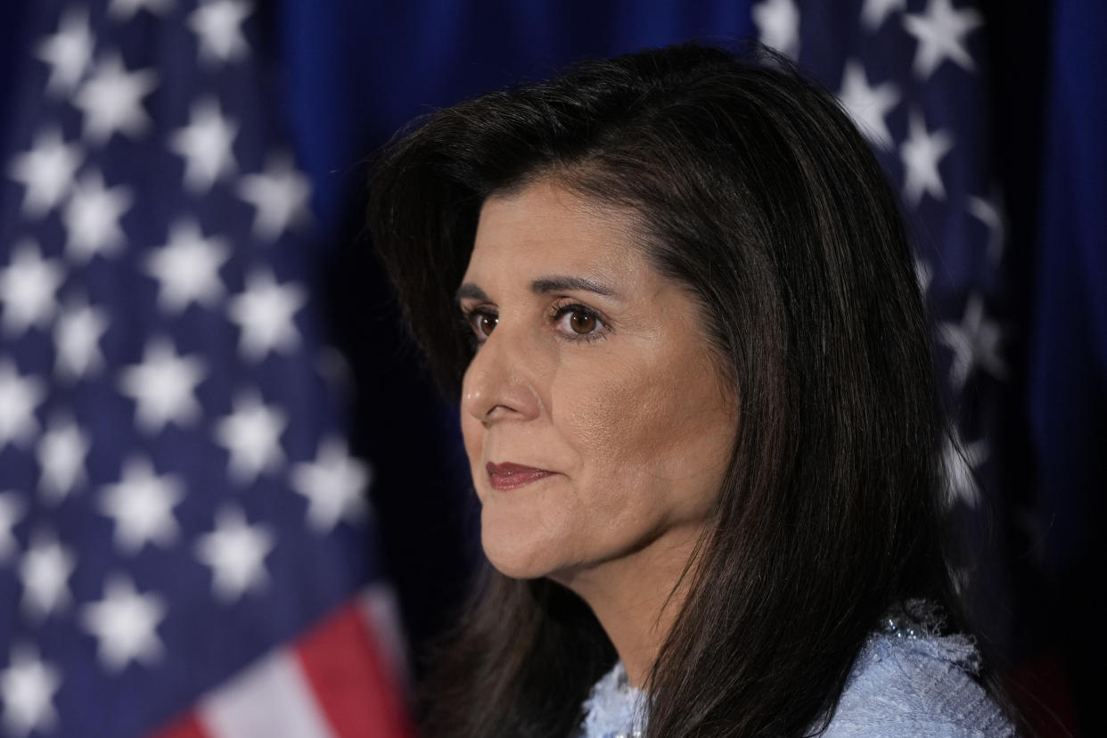 Republican presidential candidate Nikki Haley 