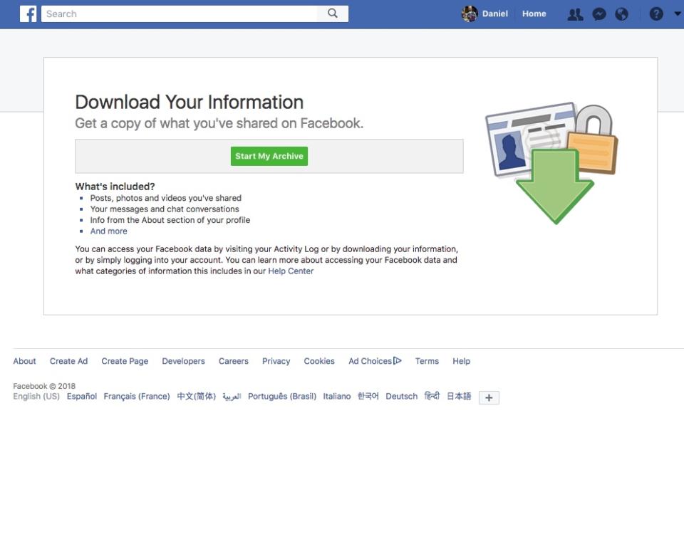 You might want to archive your Facebook data before you delete your account entirely.