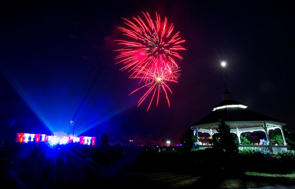 Belmar kicks off the 4th of July holiday weekend with a light show and fireworks at the Taylor Pavilion.