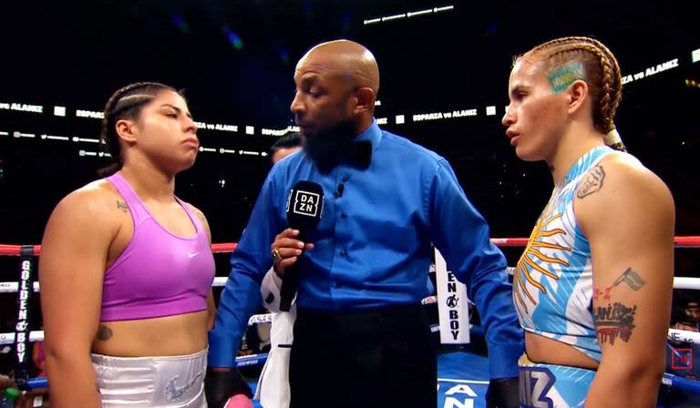 La estadounidense Marlen Esparza y la argentina Celeste Alaniz, otra vez frente a frente en Las Vegas.