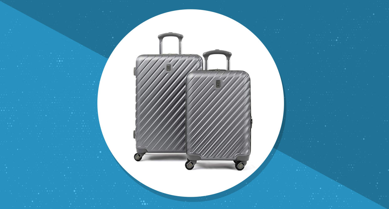 Travel and save big on this pair of hard or softside spinner luggage set. (Photo: Amazon)