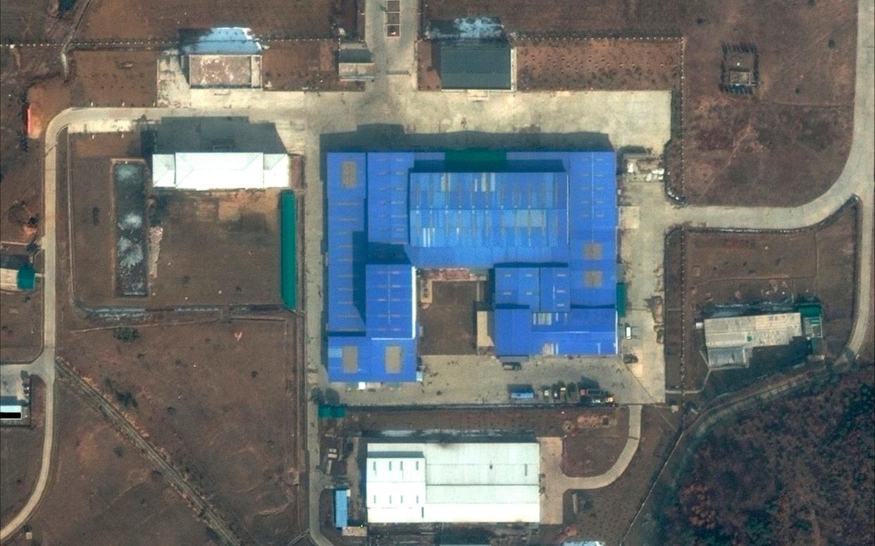 Activity has been recorded at the Sanumdong research centre is thought to be a prelude to a missile test - DigitalGlobe, a Maxar company