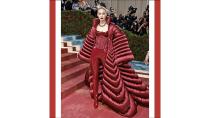 <p> This look was a whole moment, it was bold, dramatic and exactly what we tune into these red carpet events to see. The corset, the giant padded jacket, we loved the lot! </p>