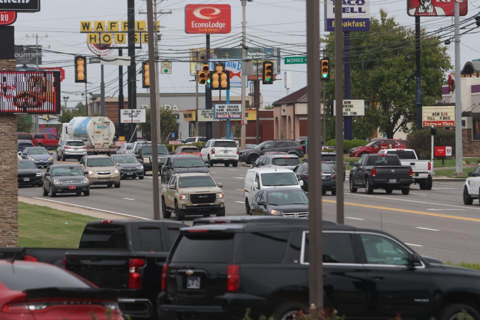 Traffic congestion on Wilma Rudolph Boulevard is the target of Clarksville's transportation plan that includes a new connector road. This view of Wilma Rudolph Boulevard, looking north, shows the approximate intersection that will be Spring Creek Parkway - Northeast Connector. The city of Clarksville outlined transportation projects on the horizon, which includes the new connector road linking Wilma Rudolph Boulevard with Trenton Road and Ted Crozier Boulevard.