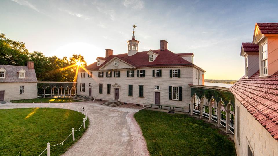 Sunrise behing Mount Vernon Estate