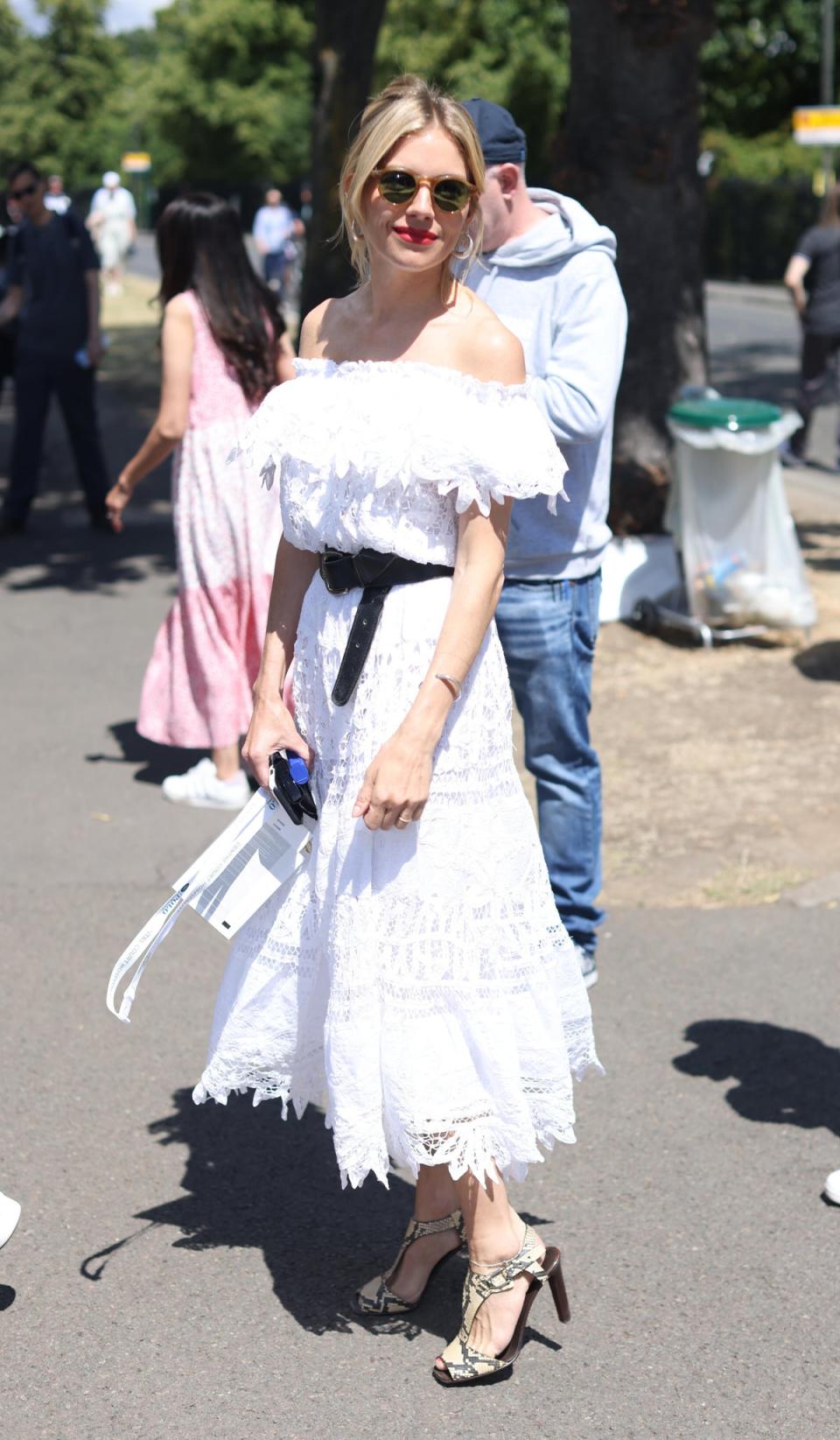 Sienna Miller at Wimbledon (James Manning/PA)