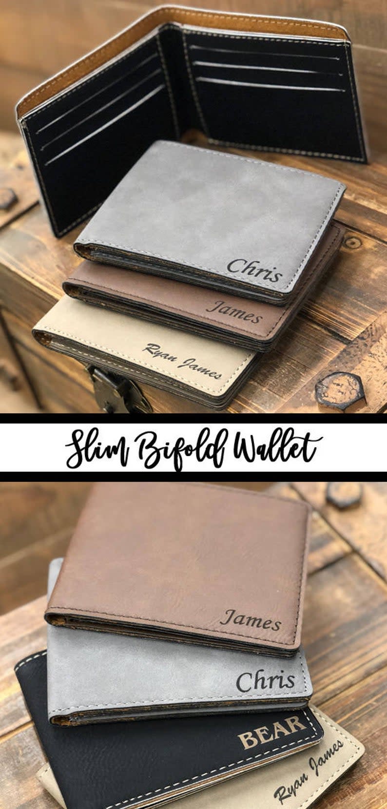 Bi-Fold Men's Slim Wallet