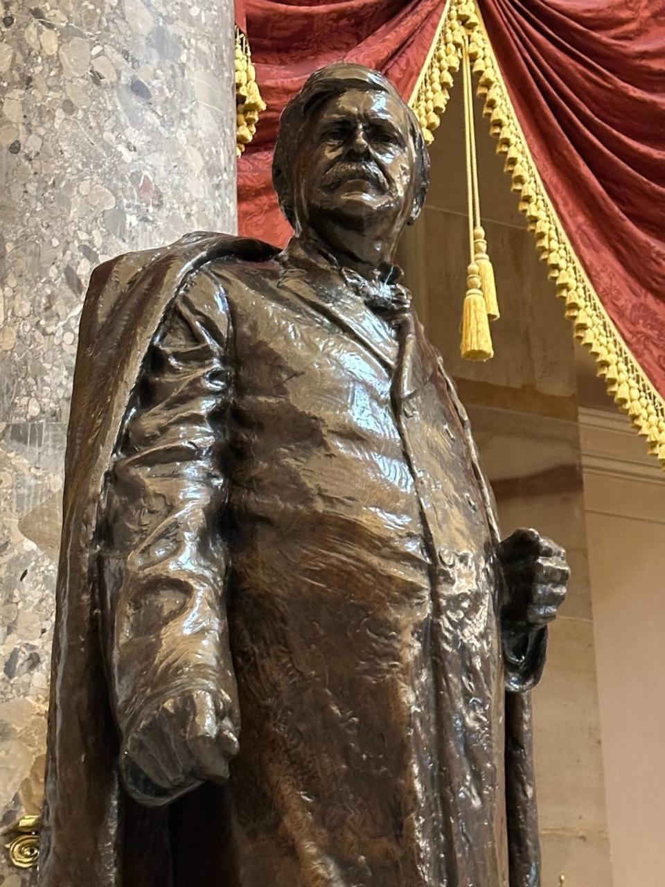 A statue of former governor Zebulon Vance in the Capitol's Hall of Statues.