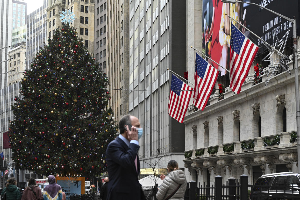 Photo by: NDZ/STAR MAX/IPx 2021 12/16/21 Atmosphere at the New York Stock Exchange (NYSE) on December 16, 2021 in New York.