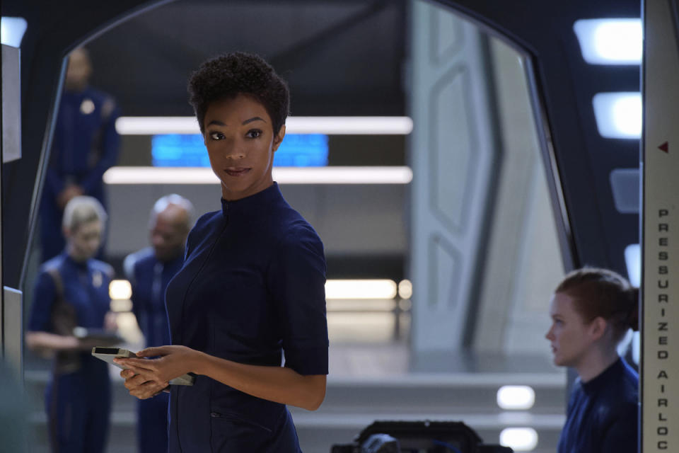 Sonequa Martin-Green as First Officer Michael Burnham in <em>Star Trek: Discovery.</em> (Photo: Ben Mark Holzberg/CBS)