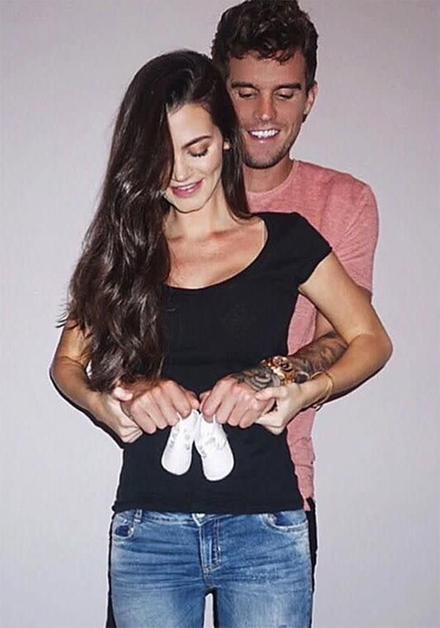 The adorable photo Gaz uploaded to make the announcement. Source: Instagram