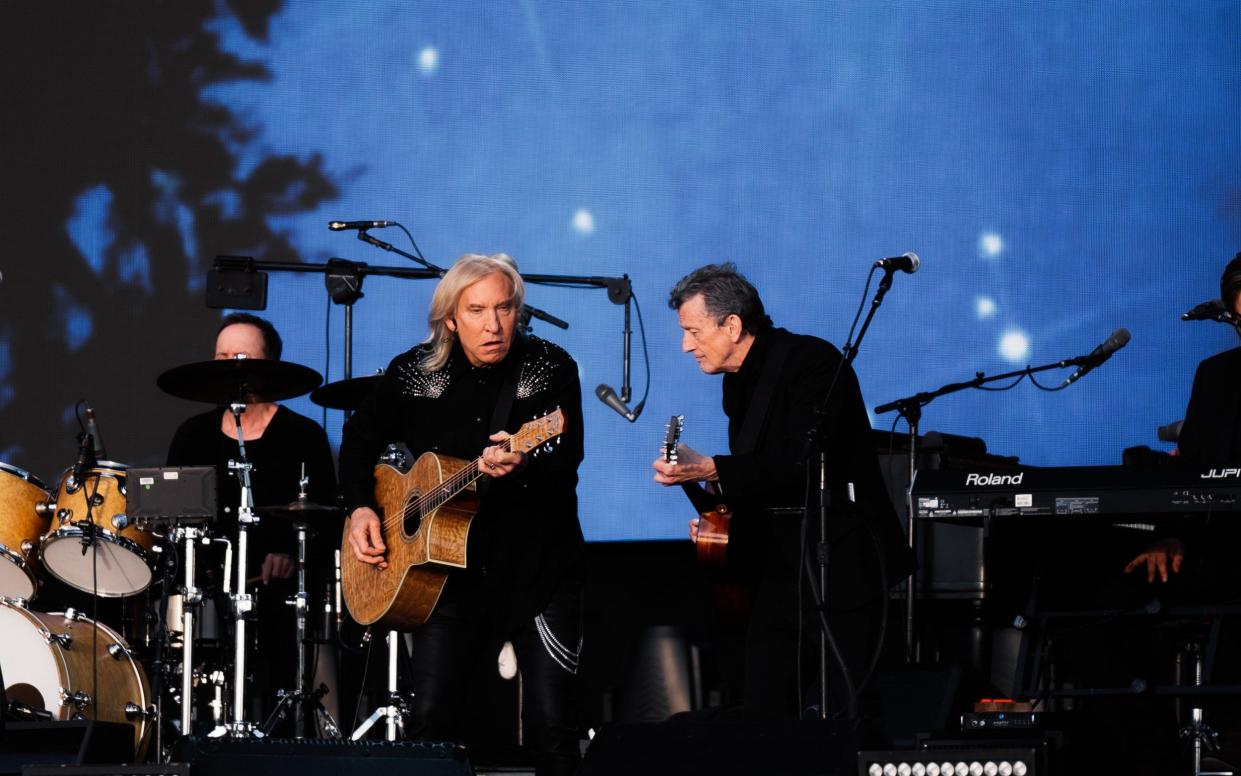 Joe Walsh (centre) and Don Henley (right) of the Eagles, playing BST Hyde Park - RoryBarnes