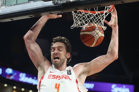 Basketball - Spain v Slovenia - European Championships EuroBasket 2017 Semi-Final - Istanbul, Turkey - September 14, 2017 - Pau Gasol of Spain in action. REUTERS/Osman Orsal