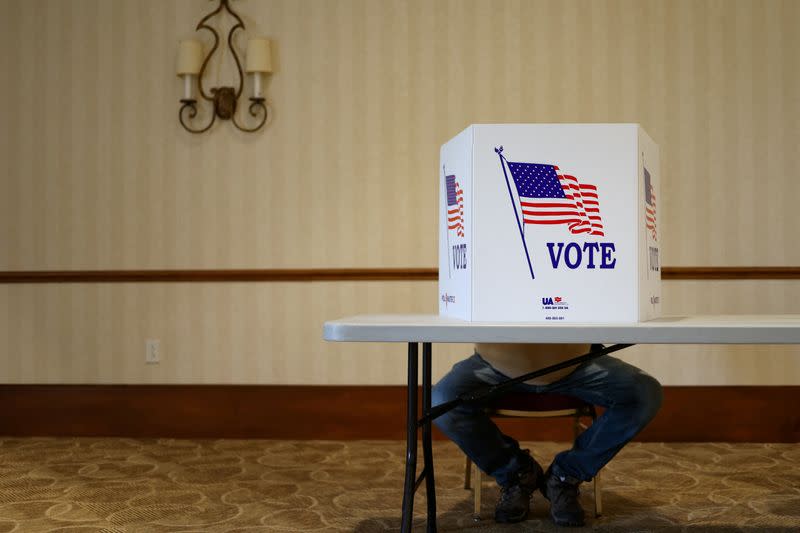 FILE PHOTO: Voters cast ballots in Pennsylvania primary election