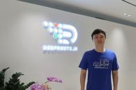 Maxwell Zhou, CEO of Deeproute.ai, poses for a picture at the company's office in Shenzhen, Guangdong