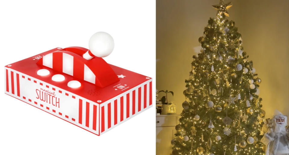 Kmart Christmas switch; Lit-up Christmas tree