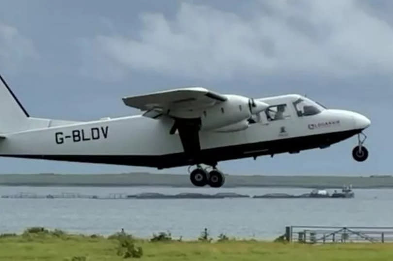 The world's shortest scheduled flight between Westray and Papa Westray in Orkney