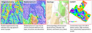 Geology reconnaissance and surface sampling; helicopter borne magnetometry and radiometric (“Heli-mag”); and a 14-line Controlled Source Audio Magneto Telluric survey, (“CSAMT”)