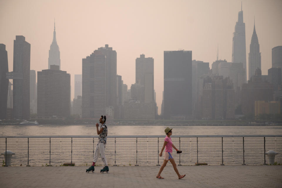 The Manhattan skyline 