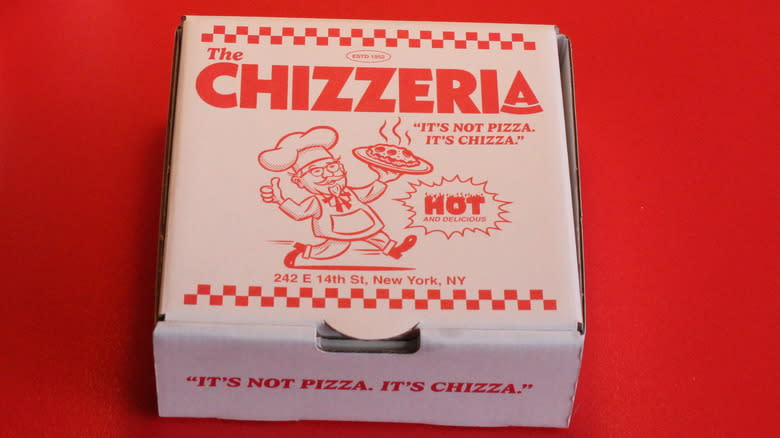 Chizzeria pizza box from KFC 