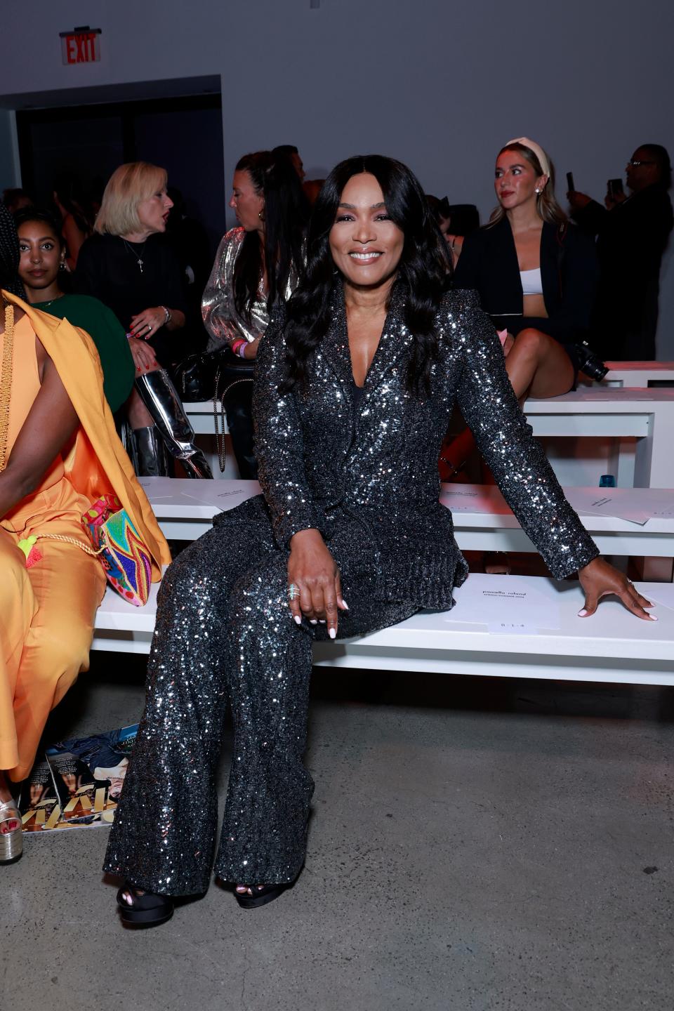 Angela Bassett attends the Pamella Roland fashion show during New York Fashion Week on Sept. 12, 2023.