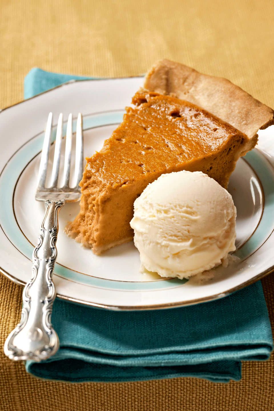 Sweet Potato Pie with Buttermilk Ice Cream