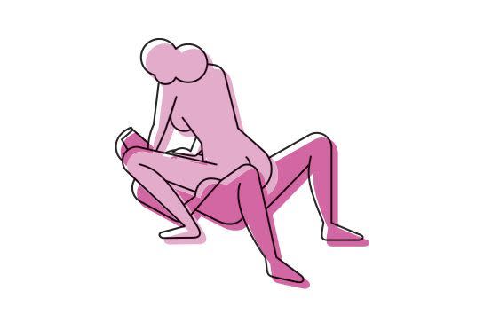 <p>„In dieser Analposition setzt sich die zu penetrierende mit gespreizten Beinen über die penetrierende Person und führt den Penis oder Dildo ein, als würde sie auf einem Zaun sitzen. Die sitzende Person kann dabei den Winkel und die Bewegung gleichermaßen kontrollieren. Diese Stellung ist gut zum Halten von Augenkontakt.</p>