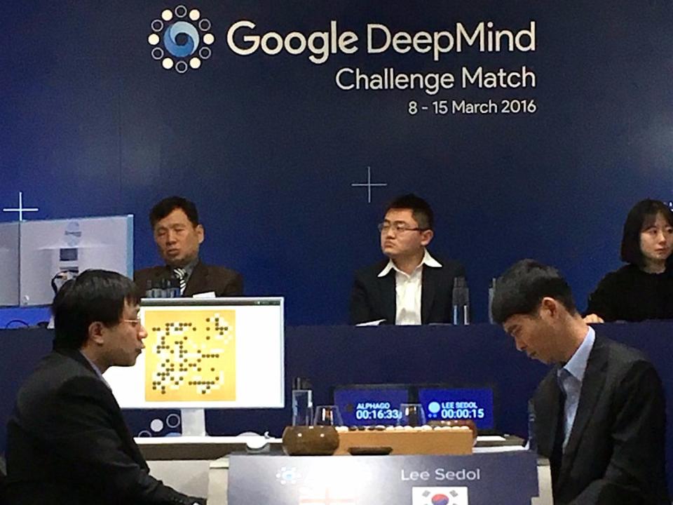 deepmind alphago round two lee sedol go