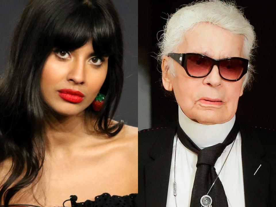 jameela jamil karl lagerfeld 