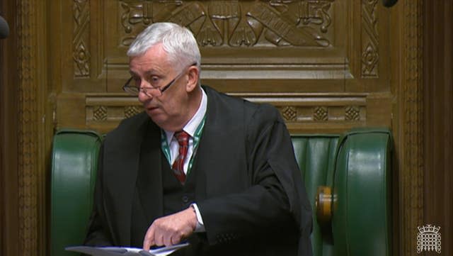 Speaker of the House of Commons Sir Lindsay Hoyle