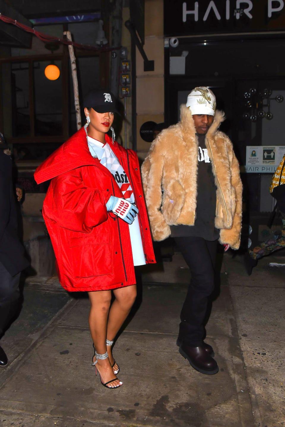 18) Rihanna and ASAP Rocky in New York, January 2022