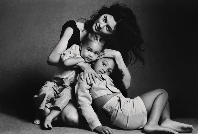 <p>Luis Alberto Rodriguez</p> Kylie Jenner and her son Aire (left) and daughter Stormi (right) for British Vogue