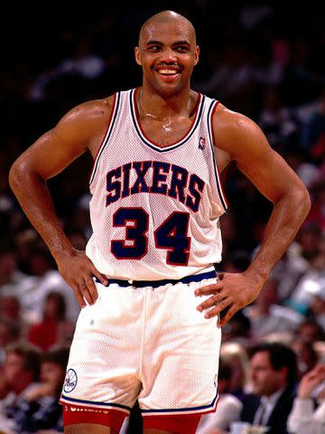 <p>Nathaniel S. Butler/NBAE/Getty </p> Charles Barkley #34 of the Philadelphia 76ers