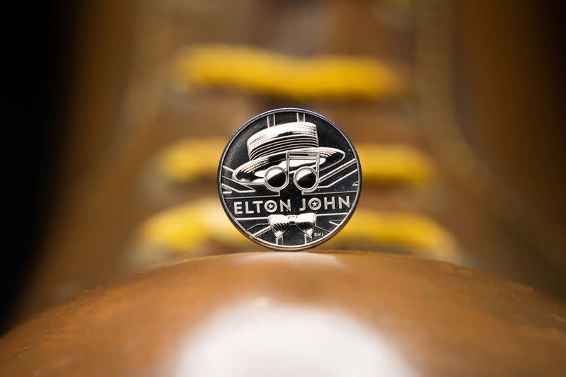 The new competitive Elton John coin collection is released by Britain's Royal Mint