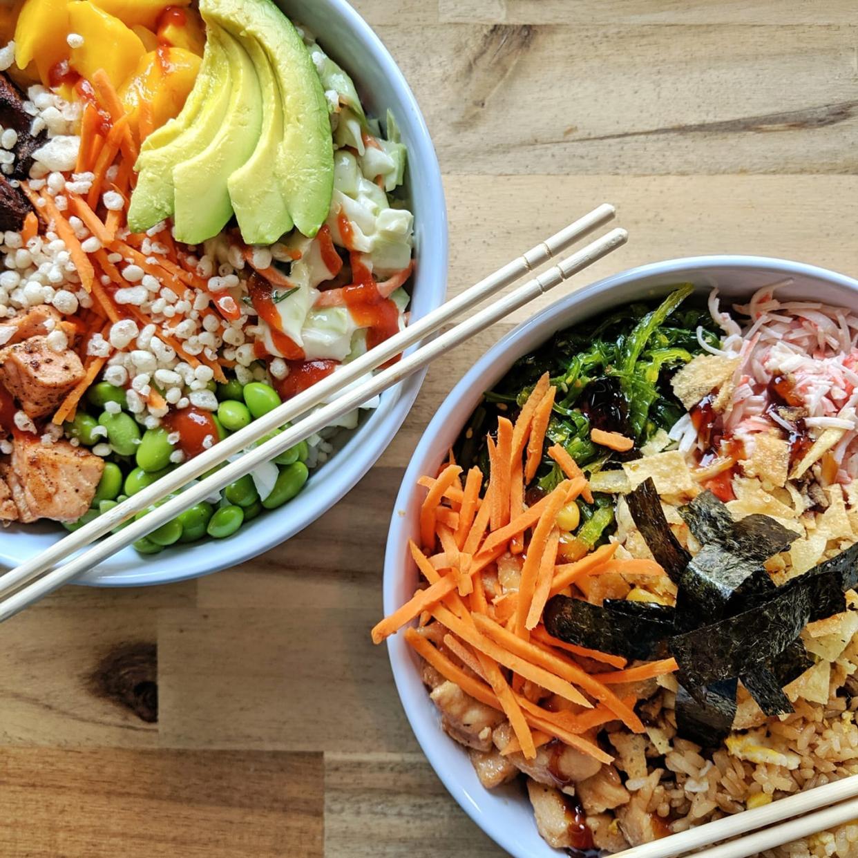 Roll On In sushi will offer these hibachi bowls at its two new Columbus-area restaurants.