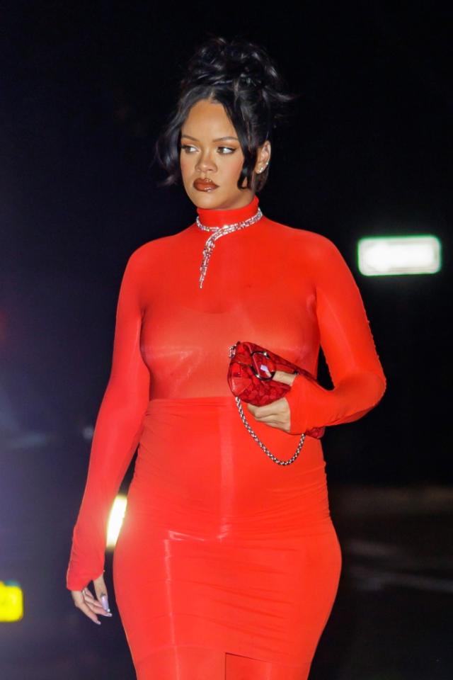 Rihanna Takes the Dress-Over-Pants Trend to the Next Level