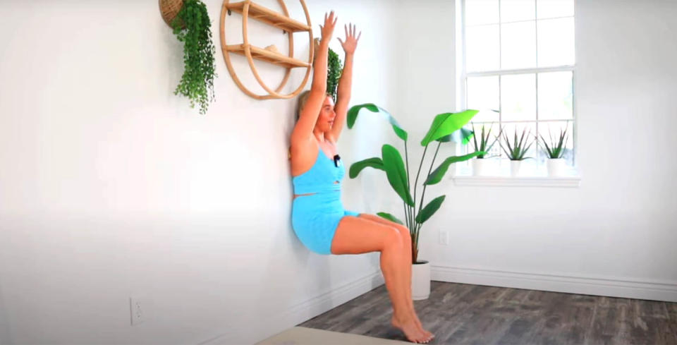 Wall Pilates Sits With Calf Raises (Callie Jardine)