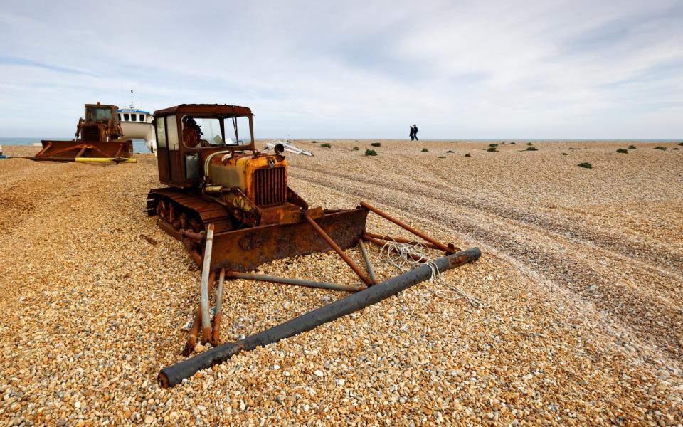 A tractor at Dungeness - Rod Standing