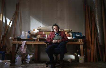 Abstract painter Ronnie Landfield poses for a photograph in his New York City studio in this picture taken October 8, 2013. REUTERS/Mike Segar