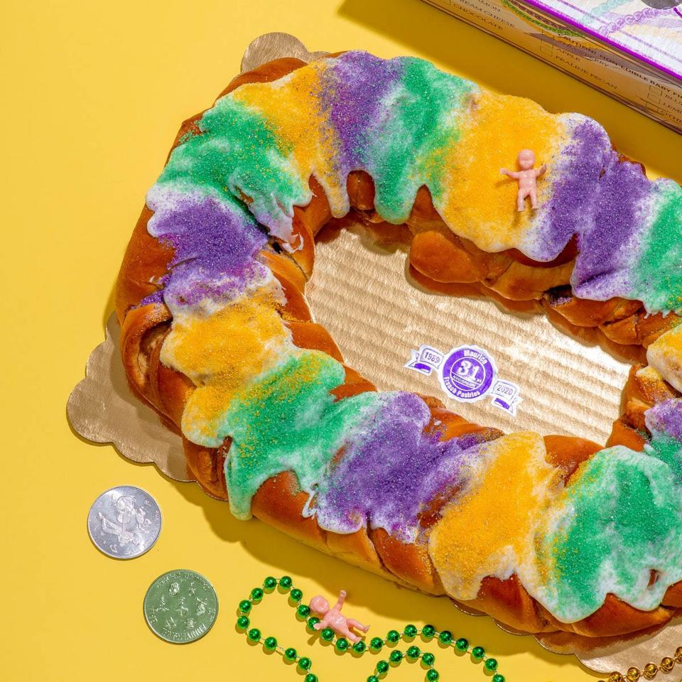 <p><a href="https://go.redirectingat.com?id=74968X1596630&url=https%3A%2F%2Fwww.goldbelly.com%2Fmaurice-french-pastries%2Ftraditional-new-orleans-king-cake&sref=https%3A%2F%2Fwww.redbookmag.com%2Ffood-recipes%2Fentertaining%2Fg46585062%2Fwhere-to-buy-king-cake-mardi-gras%2F" rel="nofollow noopener" target="_blank" data-ylk="slk:Shop Now;elm:context_link;itc:0;sec:content-canvas" class="link ">Shop Now</a></p><p>Maurice French Pastries Traditional New Orleans King Cake</p><p>goldbelly.com</p><p>$69.95</p><span class="copyright">Goldbelly</span>