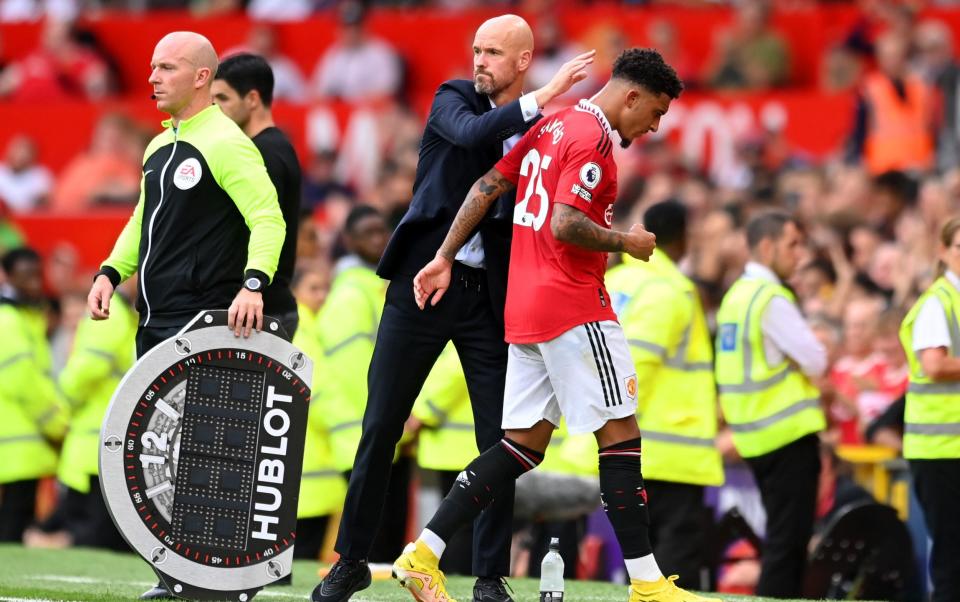 Sancho was banished for United's first-team after refusing to bow to Erik ten Hag's demand for a public apology