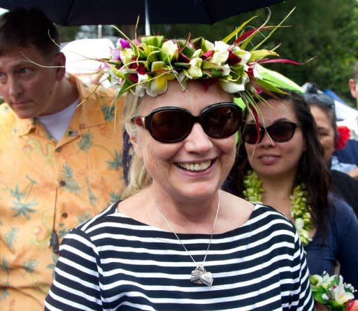 US Secretary of State Hillary Clinton visits the Avarua markets in Rarotonga, Cook Islands, on September 1. Clinton, who turns 65 next month, has repeatedly said that she will retire at the end of Barack Obama's term in January regardless of the election