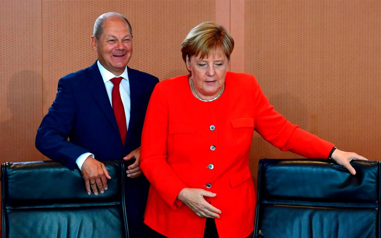 Mr Scholz has brought pensions centre stage in his quest to carve out new territory for the SPD - AFP