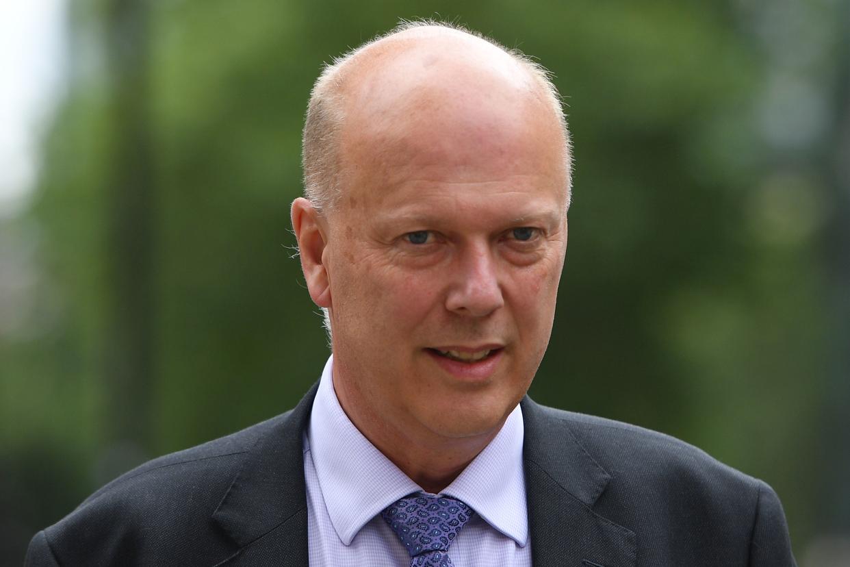 Former minister Conservative MP Chris Grayling , a member of  the British parliament's intelligence and security committee (ISC), leaves the committees offices in central London on July 16, 2020. - A long-awaited report into alleged Russian interference in the Brexit vote will be published within days, the intelligence and security committee (ISC) said Thursday. The 50-page report was completed last year but its publication was delayed by the general election in December, which caused all parliamentary committees to be disbanded. Prime Minister Boris Johnson last week nominated new members to the committee, which oversees the intelligence agencies, and they held their first meeting on Thursday. (Photo by JUSTIN TALLIS / AFP) (Photo by JUSTIN TALLIS/AFP via Getty Images)