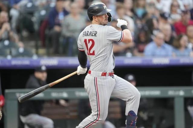 Ryan Jeffers after homering in win over Los Angeles Angels. 