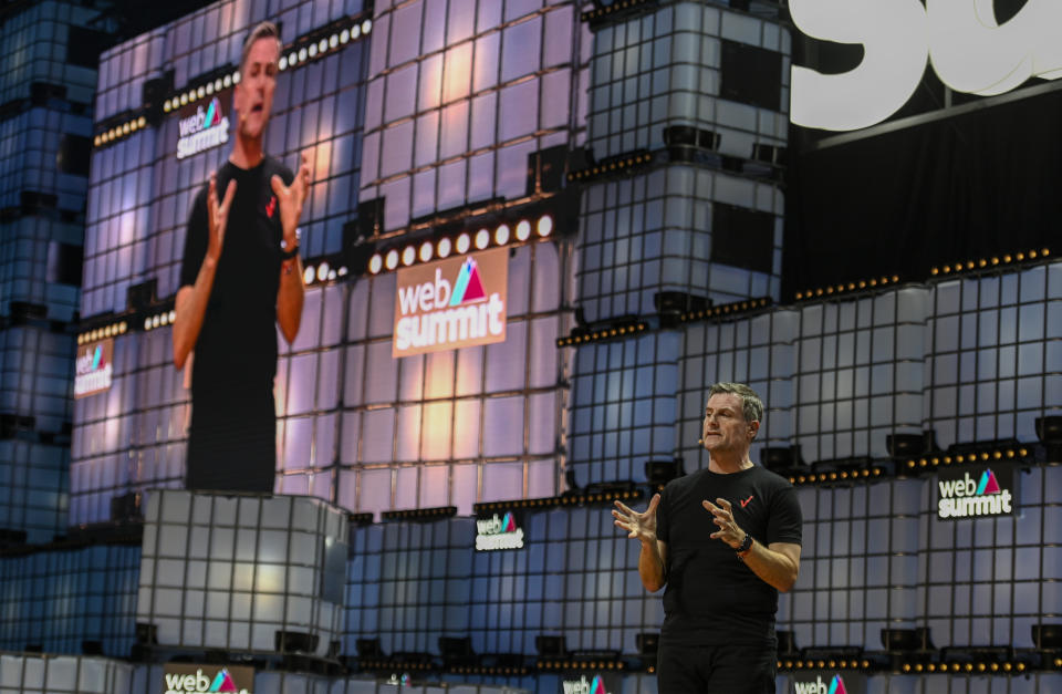 Ronan Dunne, Executive Vice President & Group CEO, Verizon, lectures on "Are you ready for 5G?" at Center SAtage of Web Summit in Altice Arena on November 05, 2019 in Lisbon, Portugal. Photo: Getty